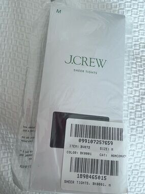 J. Crew Sheer Hosiery in Black